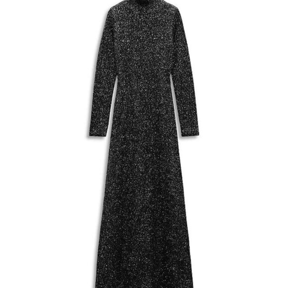 rag & bone Danni Sequined Open Back Maxi Dress Black Sparkle  NWT Size Small - Picture 4 of 9